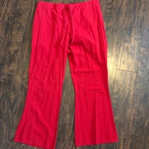 Red Cherokee scrub pants